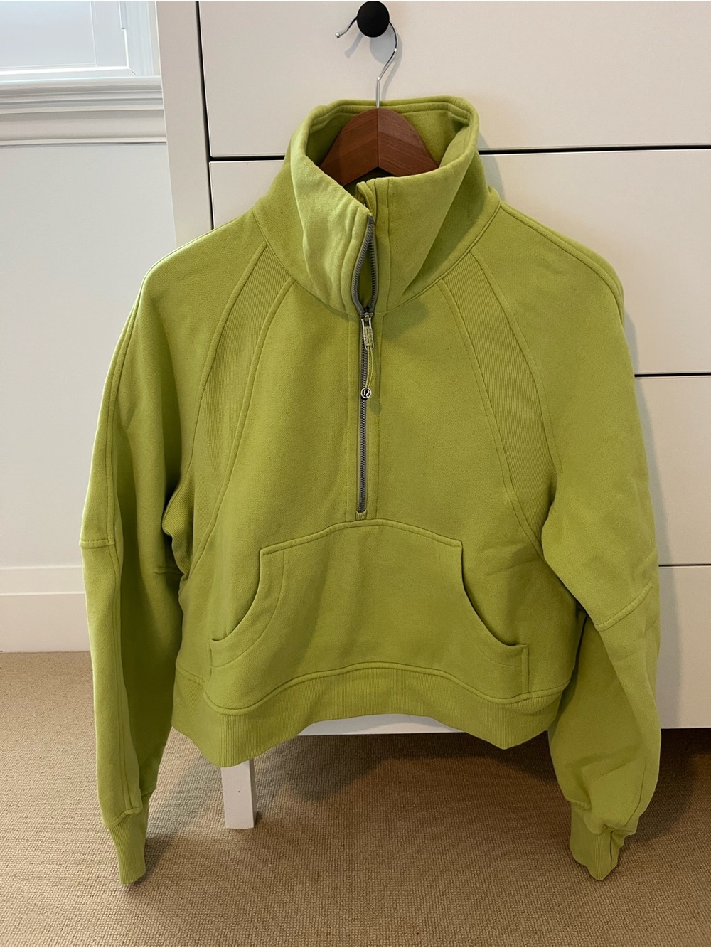 Lululemon scuba funnel neck half zip cropped sweatshirt